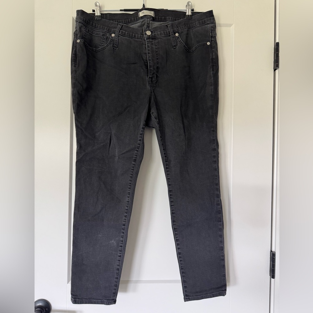 Madewell Black Denim High Rise Skinny Jeans Size 34P